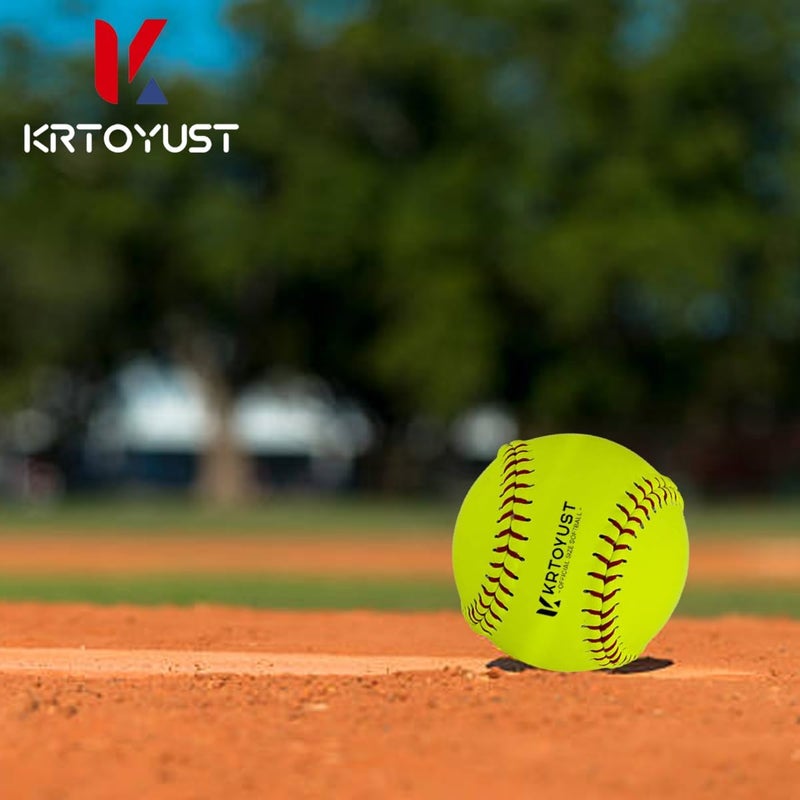 KRTOYUST ® Softball Ball,11" & 12" Official Size Softballs Great for Practice Training - Comply with Official Size and Weight Standard - Image 4
